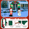 8-foot Christmas inflatable archway featuring Santa Claus and a snowman, perfect for outdoor holiday decorations.