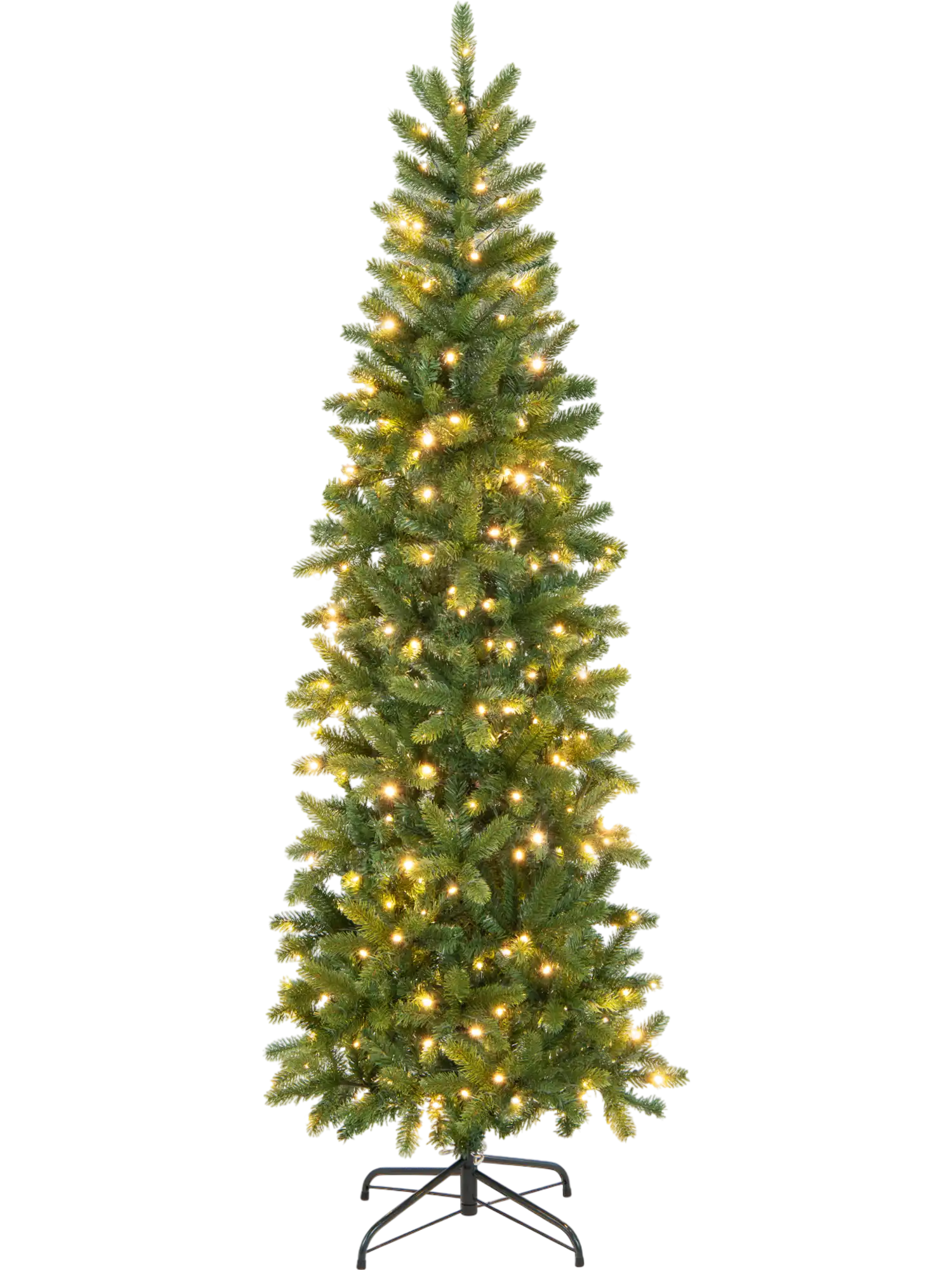 Costway 6' Pre-Lit Artificial Christmas Pencil Tree 648 PVC/PE Branch Tips 02597413 New