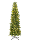 7.5 Feet Pre-lit Full Artificial Christmas Tree with Warm White and Multi-color LED Lights