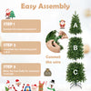 7.5 feet pre-lit artificial Christmas tree with warm white and multi-color LED lights, featuring a slim pencil design.