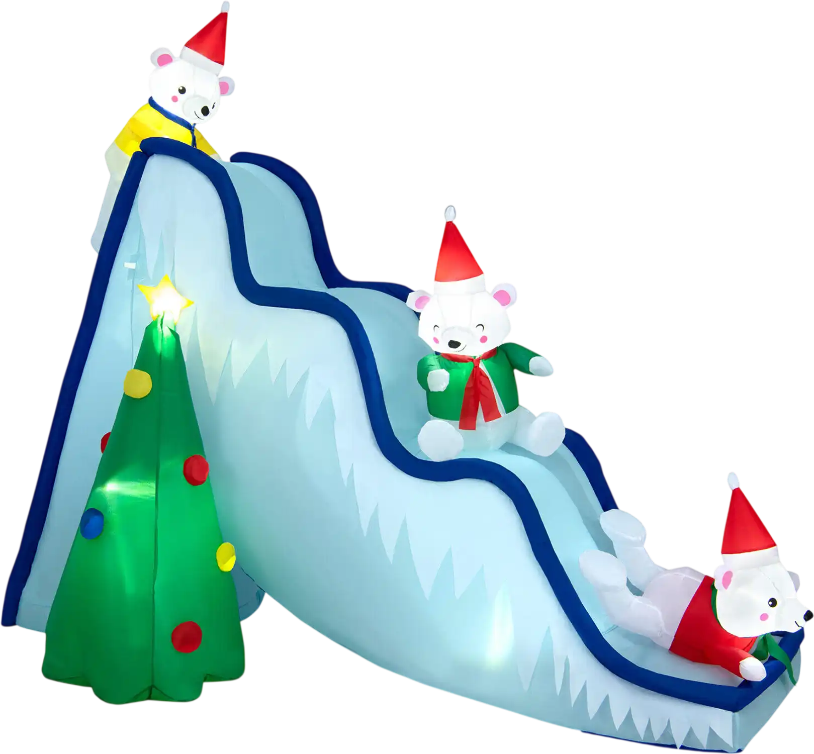 Costway 9' Inflatable Polar Bear Slide Christmas Decoration w/ LED Lights 56012849 New