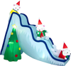 9 Feet Inflatable Polar Bear Slide Scene Decoration with LED Lights