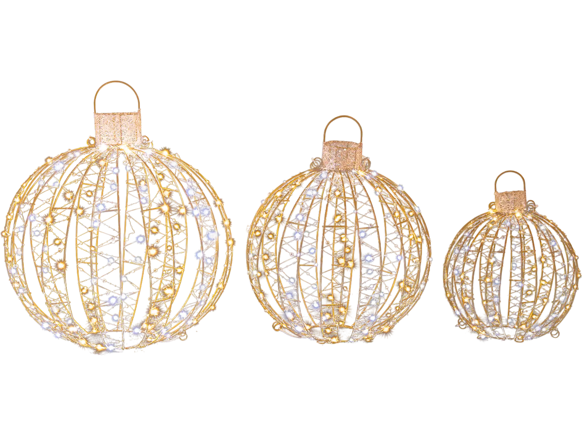 Costway 3 Pack Christmas LED Light Balls 74586219 New