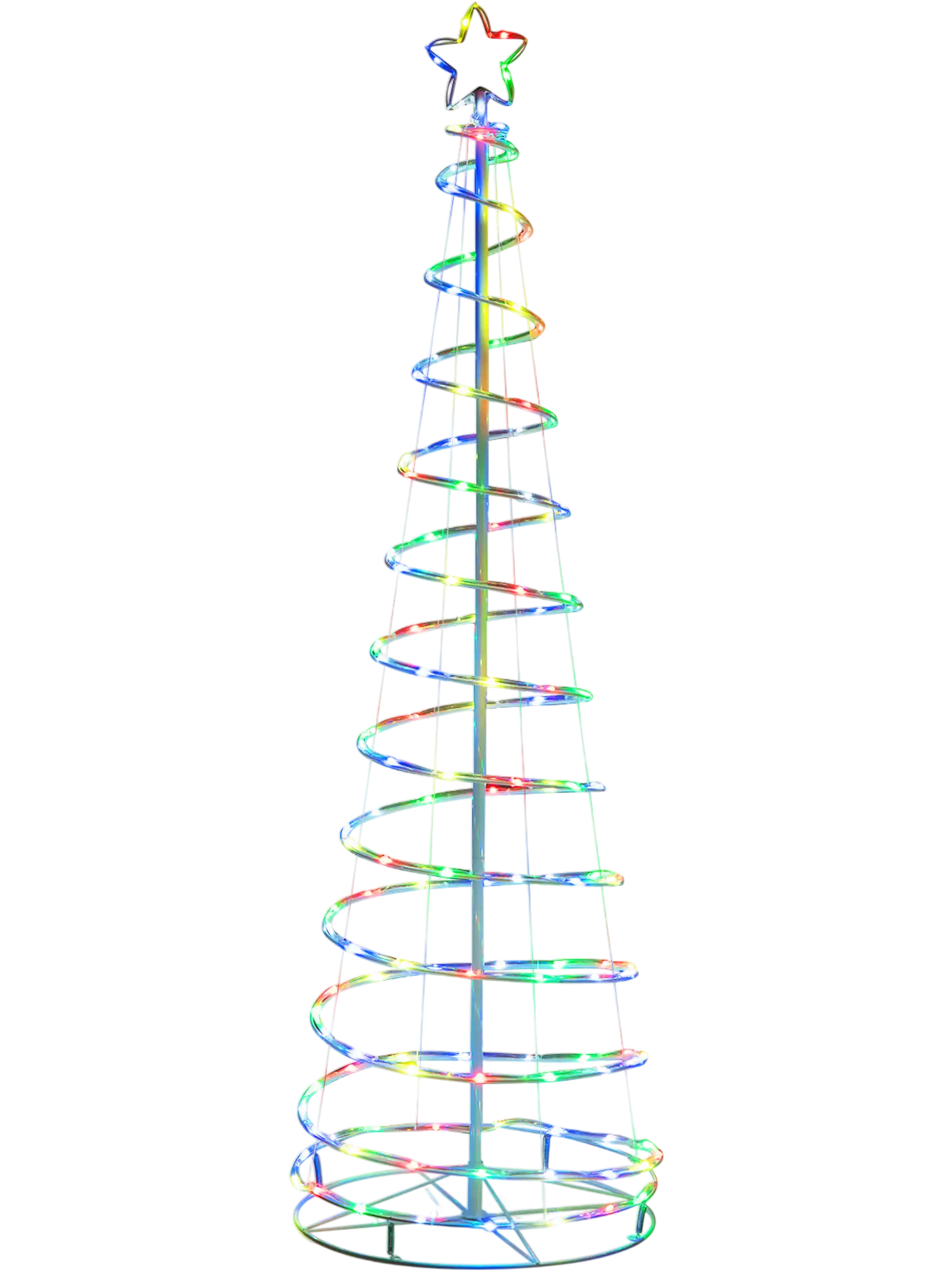Costway 6' Light Up Spiral Christmas Tree with Top Star 29637184 New