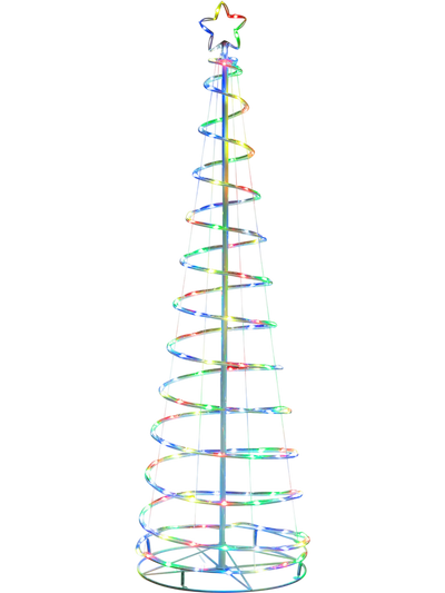 Costway 6' Light Up Spiral Christmas Tree with Top Star 29637184 New