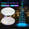 6-foot light-up spiral Christmas tree with a bright star, featuring IP44 waterproof design and 4 ground stakes for.