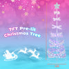 7ft outdoor spiral Christmas tree with 341 LED lights, perfect for festive decorations at parties and gatherings.