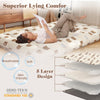 Foldable full-size futon mattress with soft polyester cover, ideal for camping, play mat, or floor use.