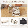 Foldable futon mattress with washable cover, rolled up for easy storage, ideal for camping and home use.