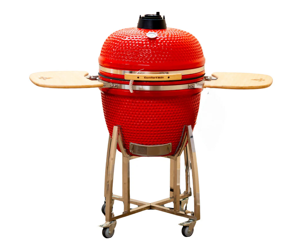ComfortBilt Coals Kamado Grill 23" Ceramic Charcoal with Folding Side Tables New