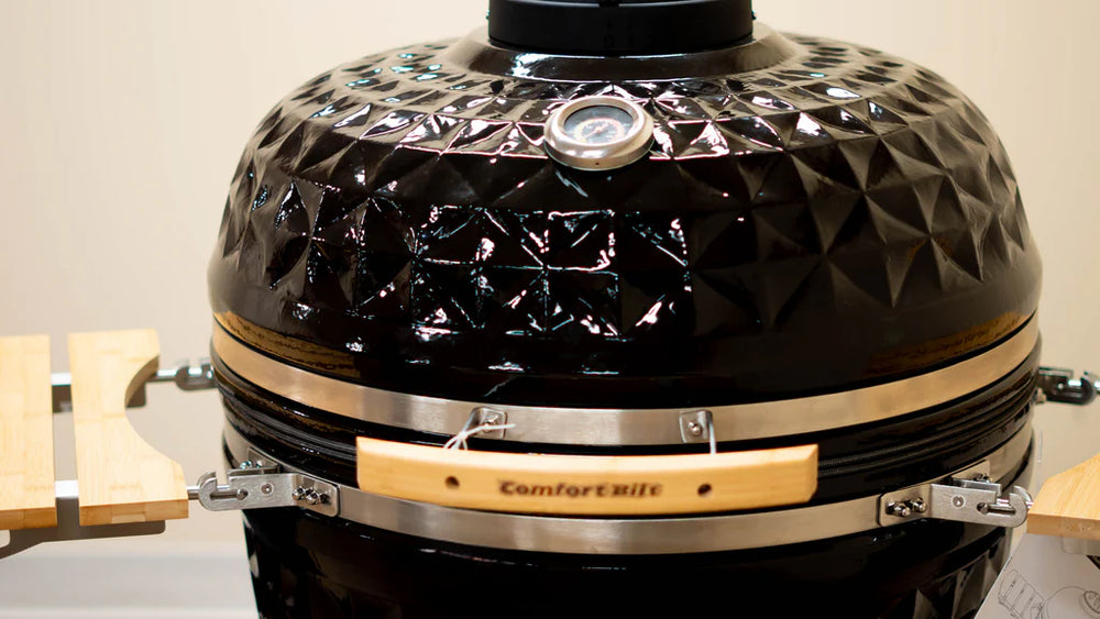 ComfortBilt Coals Kamado Grill 26" Ceramic Charcoal with Folding Side Tables New