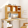 Computer Desktop Bookcase with 4 Cubbies and Open Back Compartment-Beige - Gallery View 1 of 10