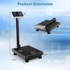Computing digital platform scale with price calculator, featuring foldable design and sturdy metal construction for.