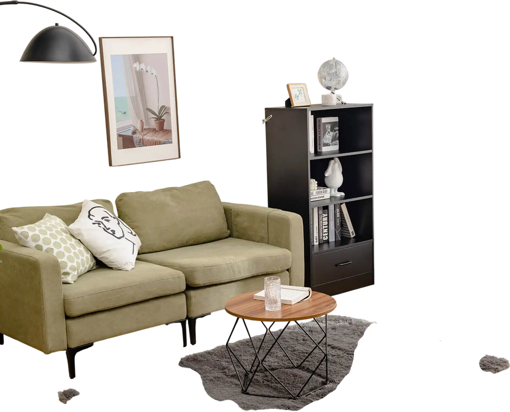 Modern 4x6 feet soft shag rug with non-slip grip dots, featuring a luxurious long pile for living room or office decor.
