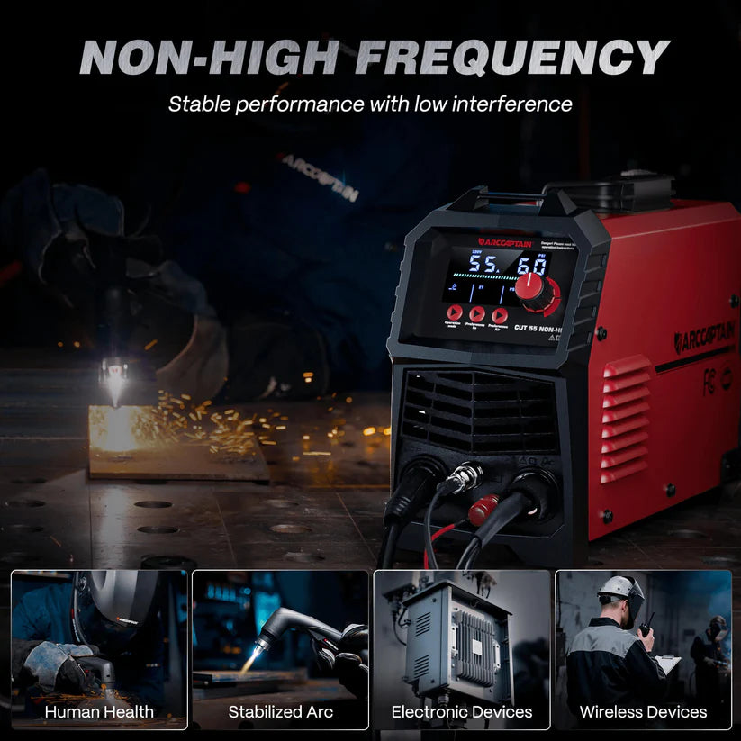Arccaptain CUT55 Plasma Cutter Non-HF Pilot Arc 55 Amp Dual Voltage 110/220V New