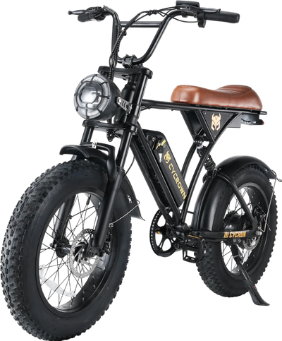 Cycrown CycRun Vintage Moped Electric Bike 750W 374Wh Battery 20 MPH 38 Mile Range New