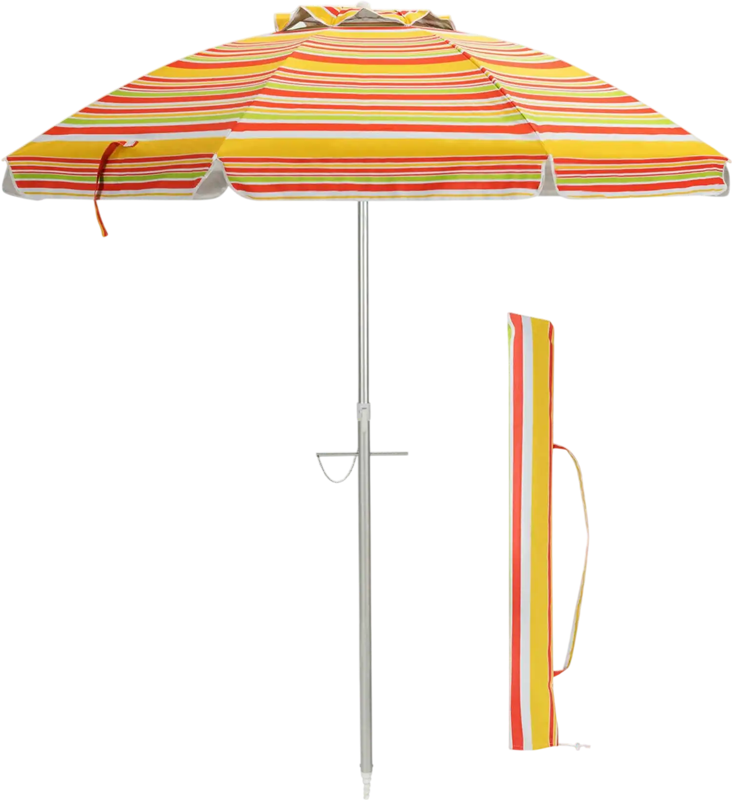 Costway 6.5' Beach Patio Umbrella with Carry Bag 69514702 New