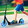 Portable Folding Sports Kick Scooter with LED Wheels-Blue - Gallery View 1 of 11