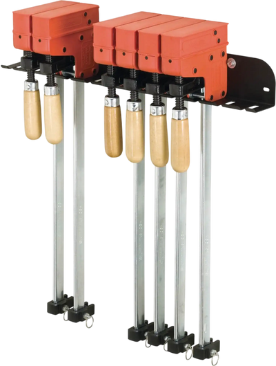 Shop Fox D4346 Clamp Rack 3 Pc Parallel Clamps Storage New