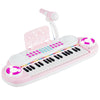Multifunctional 37 Electric Keyboard Piano with Microphone-Pink - Gallery View 1 of 9