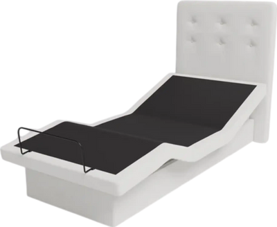 Dawn House Smart Bed with Hi-Low Adjustable Height Function and Headboard Ivory New