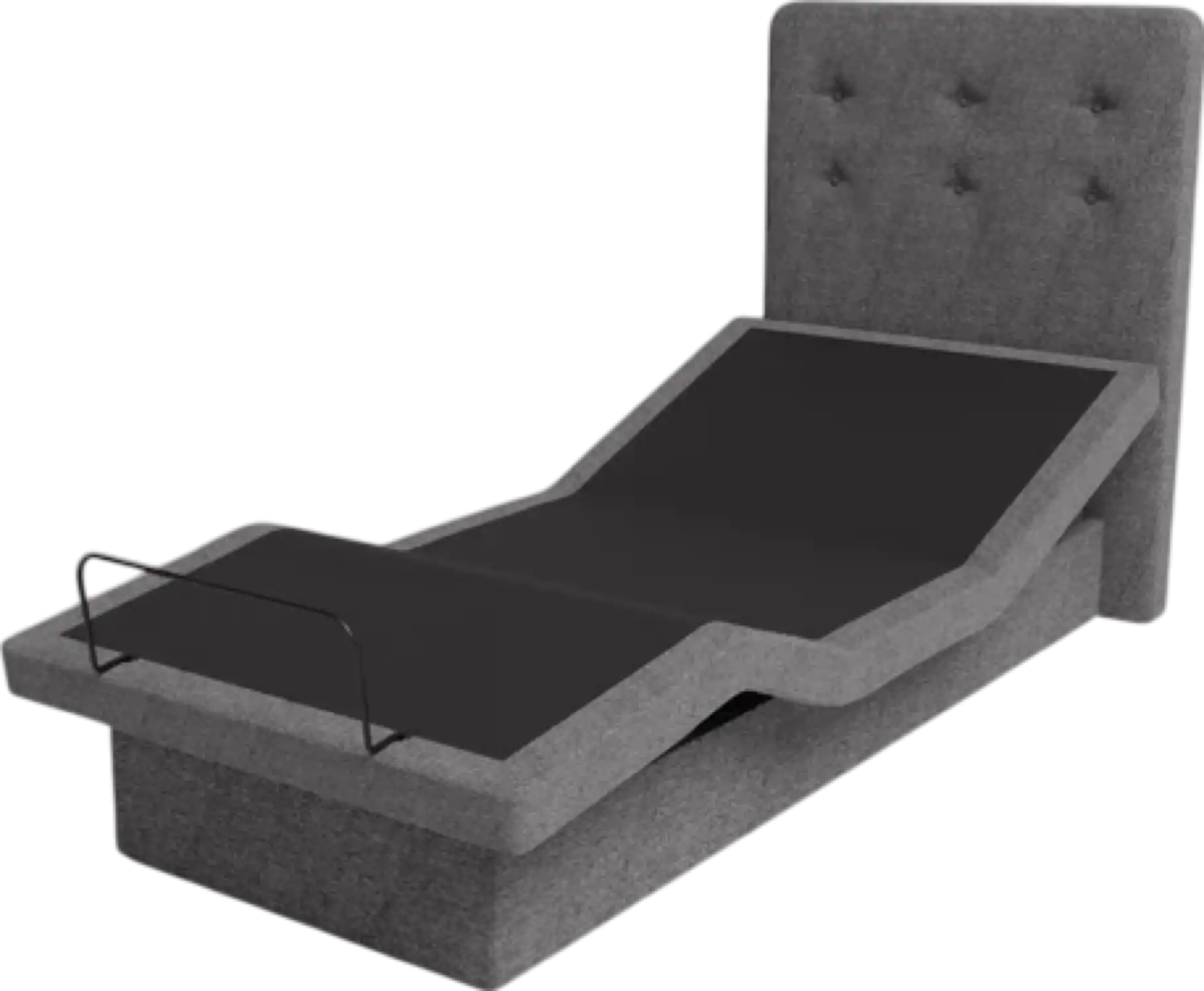 Dawn House Smart Bed with Hi-Low Adjustable Height Function and Headboard Slate New
