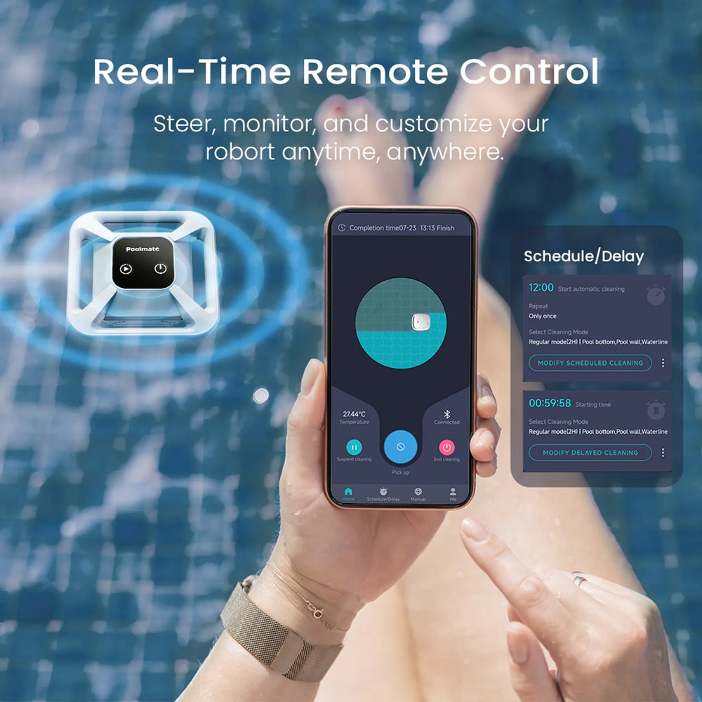 Poolmate Hydro 4 Robotic Pool Cleaner 1,614 sq. ft. 5070 GPH Adaptive Path New