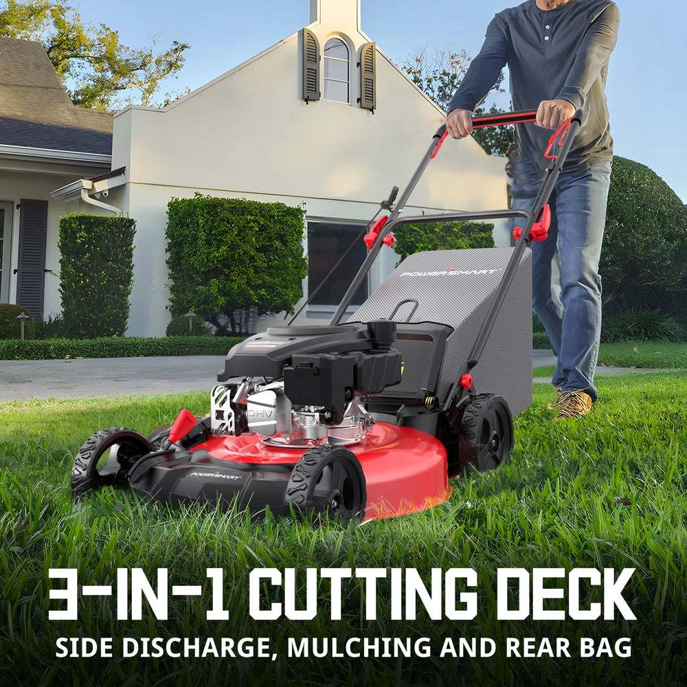 Powersmart V8621S 3 In 1 Lawn Mower 21 Self Propelled 170cc Gas Engin FactoryPure