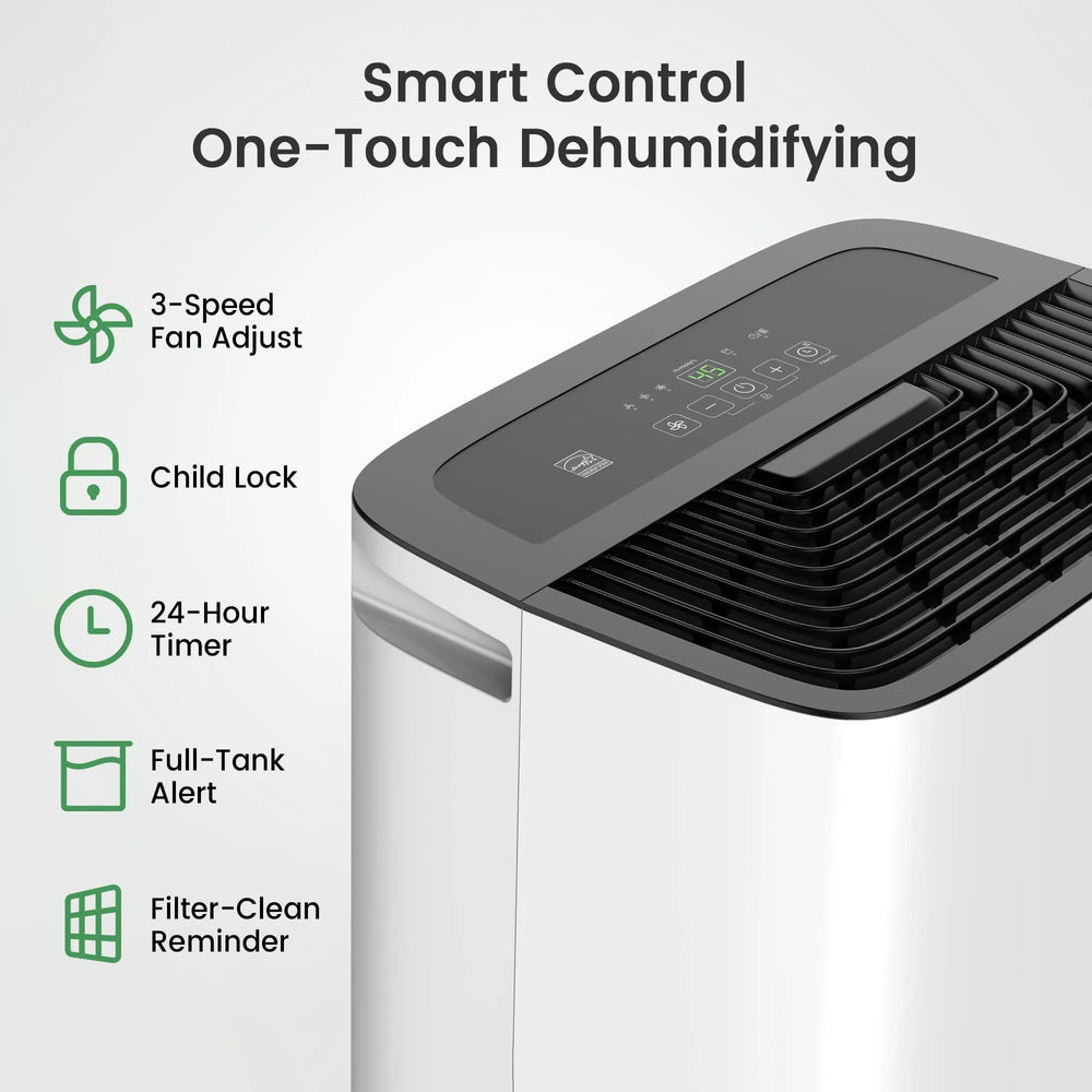 Waykar Dehumidifier 150 Pints with Drain Hose 2.38 Gal Tank Fixed Vent Energy Star New