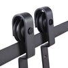 Yescom Bypass Sliding Barn Door Hardware Kit 6.6 ft Single Track 2-Doors New
