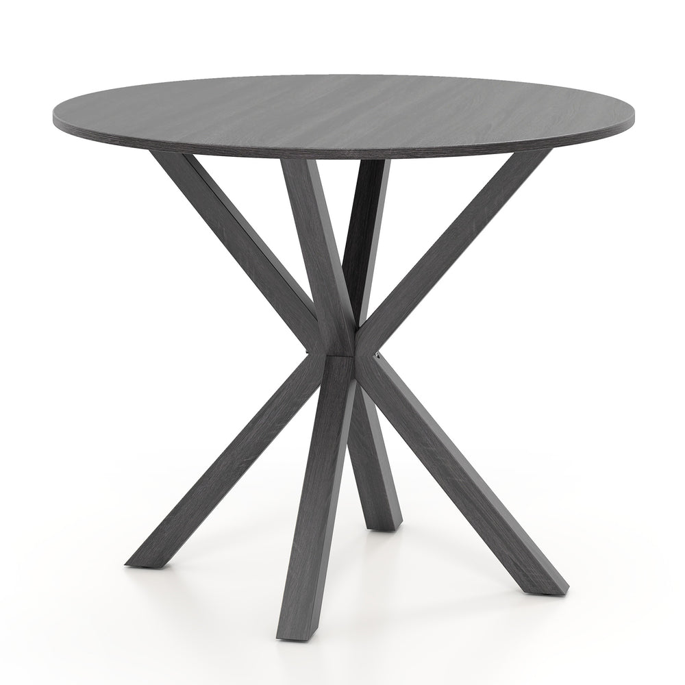 36 Inch Wood Dining Table with Intersecting Pedestal Base for 2-4 People-Black - Gallery View 1 of 1