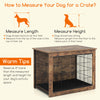 Dog crate furniture with cushion, double doors, and chew-resistant metal frame for small/medium dogs, ideal for cozy.