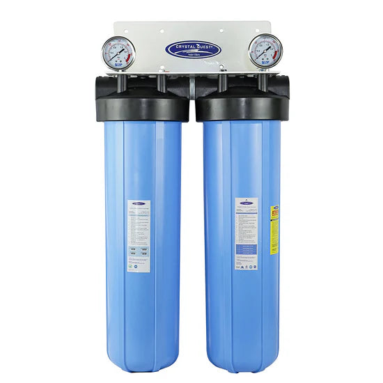 Crystal Quest Big Blue Whole House Water Filter SMART Series 6-8 GPM for 2-3 People New