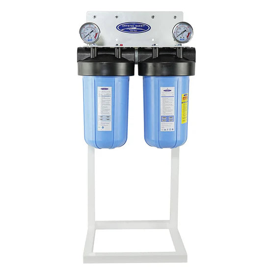 Crystal Quest Compact Whole House Water Filter for Metal Removal 2-4 GPM for 1-2 People New