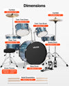 VEVOR Drum Set (Gravel Blue) - Image 2