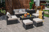 8 Pieces Patio Rattan Storage Table Furniture Set-Off White - Gallery View 1 of 13