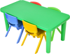 Kids Colorful Plastic Table and 4 Chairs Set