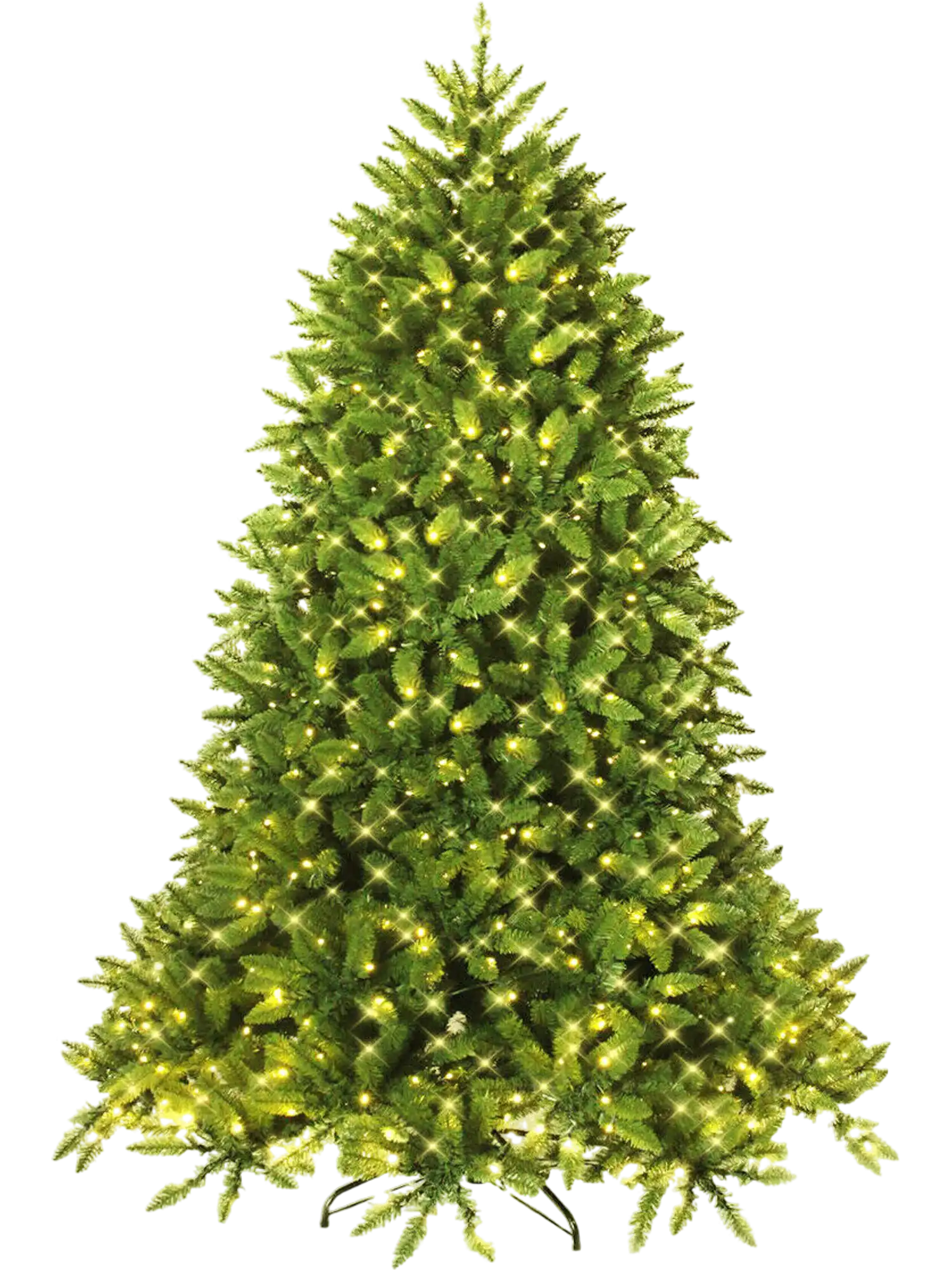 Costway 7.5' Artificial Fir Christmas Tree w/ LED Lights 1968 Tips 12648305 New