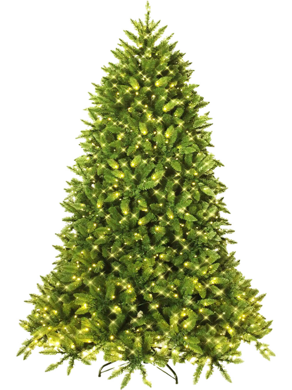 7.5 Feet Artificial Fir Christmas Tree with LED Lights and 1968 Branch Tips