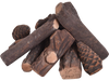 9 PCS Ceramic Fireplace Logs Set Realistic Artificial Gas Fireplace Logs