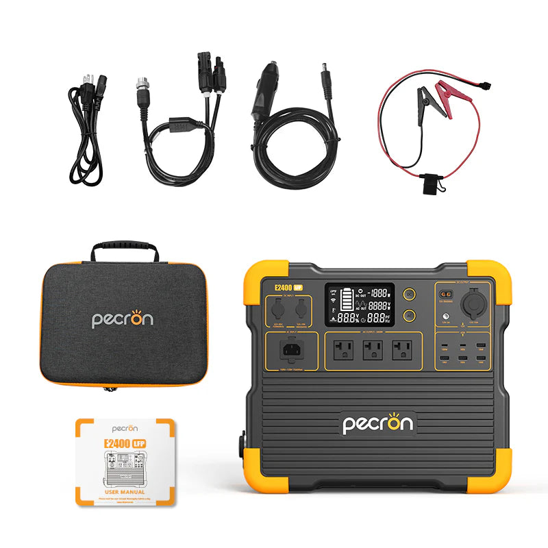 Pecron E2400LFP 2048Wh/2400W Portable Power Station Expandable Wi-Fi App Control New