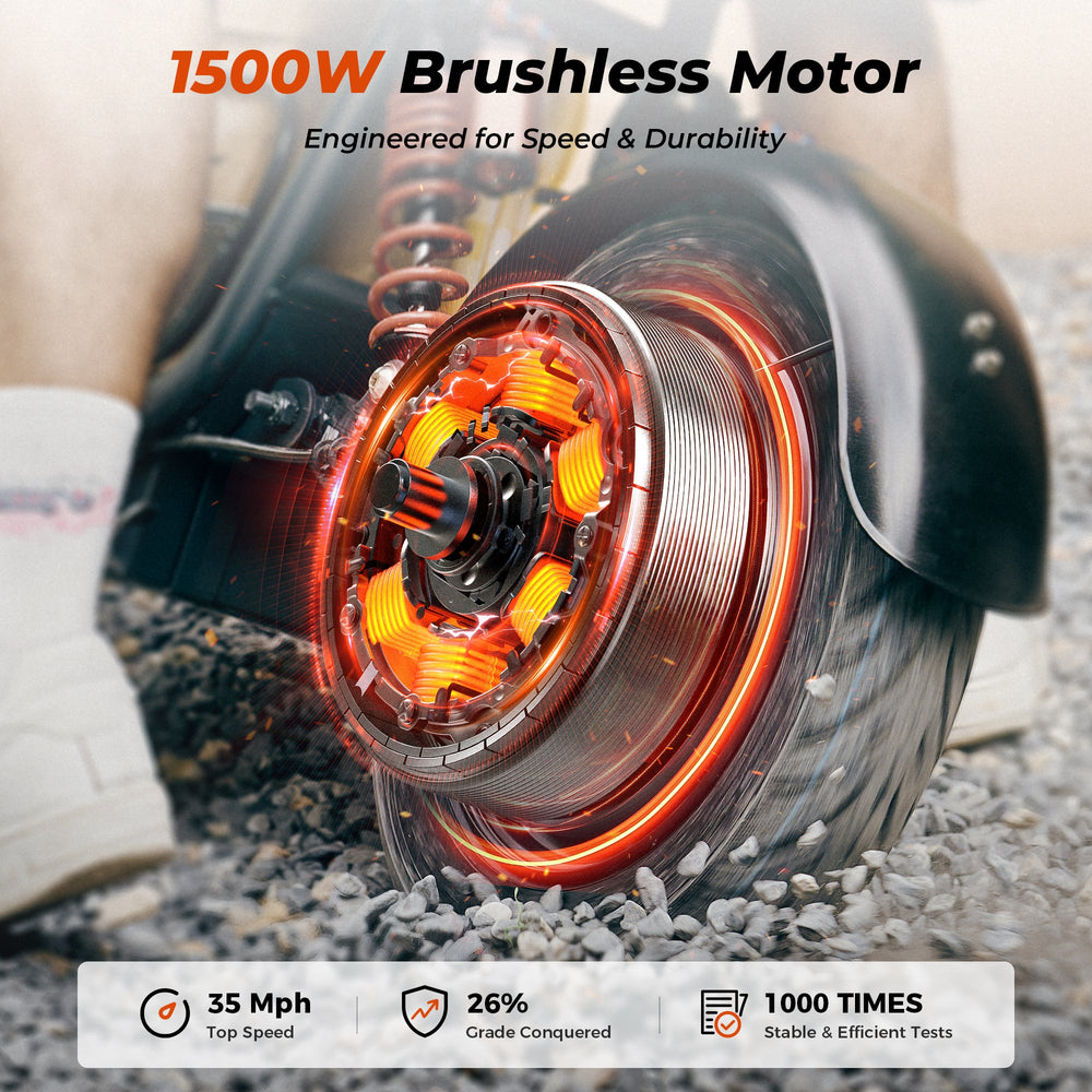 DX5 Electric Scooter 1500W brushless motor graphic