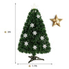 3-foot LED Optic Artificial Christmas Tree with snowflakes and multi-color lights, perfect for festive home decor.