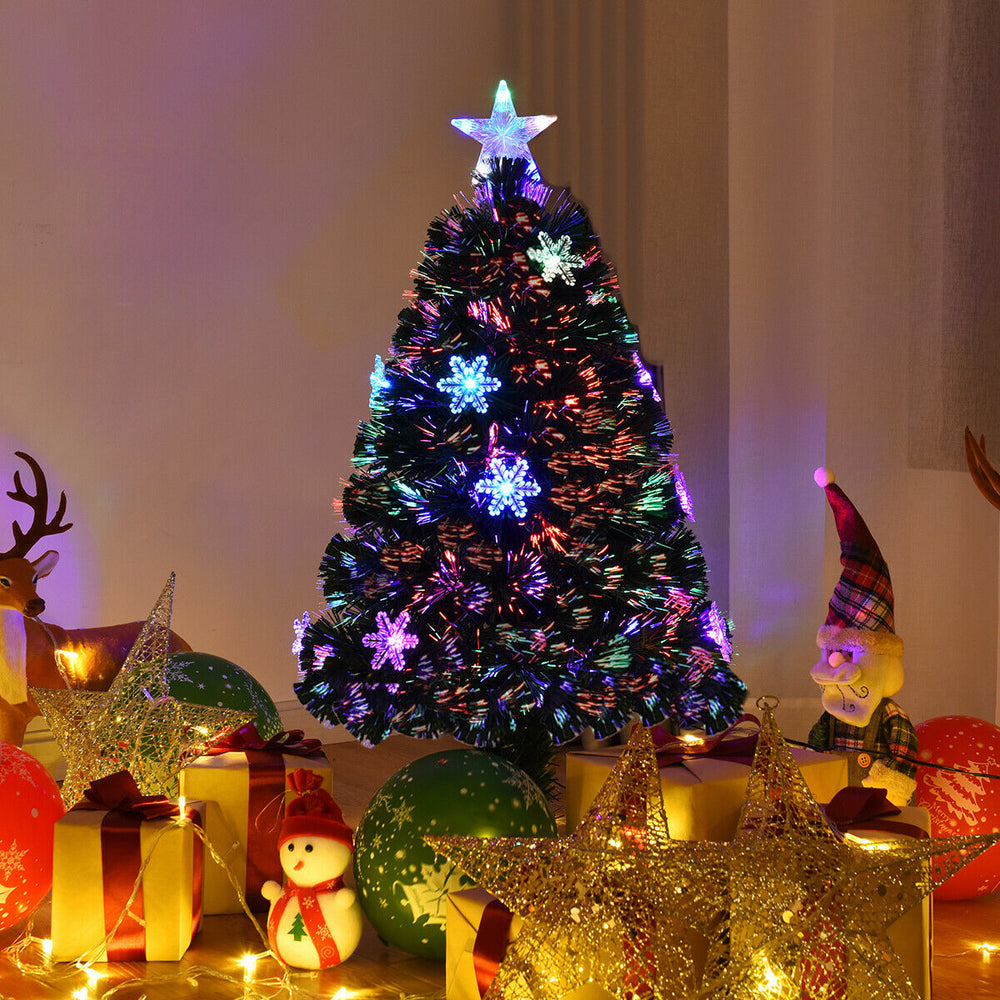 LED Optic Artificial Christmas Tree with Snowflakes-3 Feet - Gallery View 1 of 9