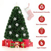 LED Optic Artificial Christmas Tree, 3 feet tall with dazzling optical fiber leaves and snowflakes for festive cheer.
