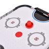 42-inch air hockey tabletop featuring two pushers and electronic scoring for fun gameplay on any table.