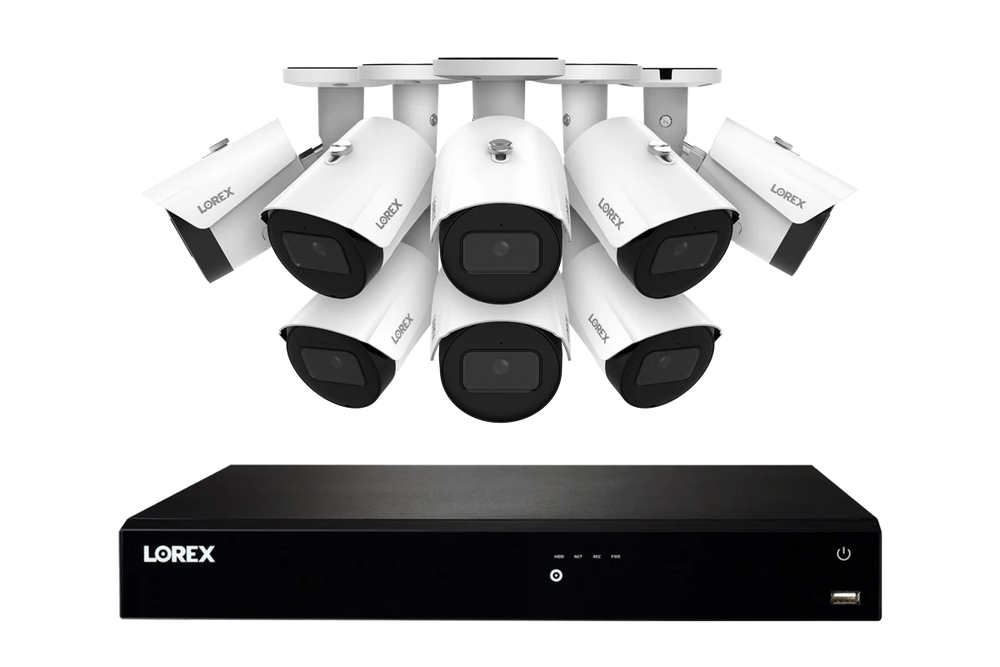 Lorex Fusion Series 4K NVR Security System 4TB with 8 A14 IP Bullet Cameras New