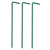 Three green ground stakes for added stability of the outdoor garden pedestal bird bath feeder, made of durable resin.