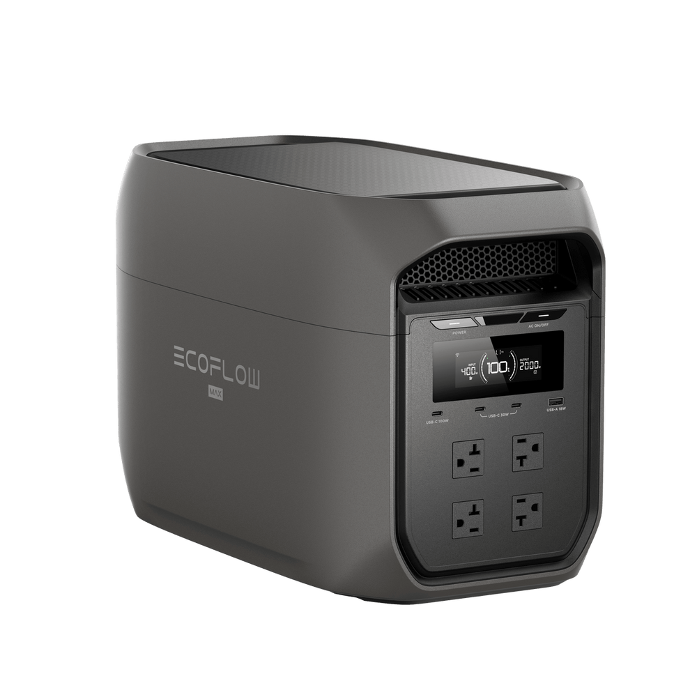EcoFlow DELTA 3 Max Series Portable Power Station (2048Wh) - three-quarter view (alternate angle)