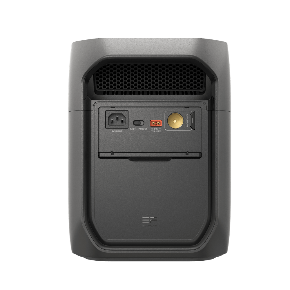 EcoFlow DELTA 3 Max Series Portable Power Station (2048Wh) - rear view showing input/ports panel